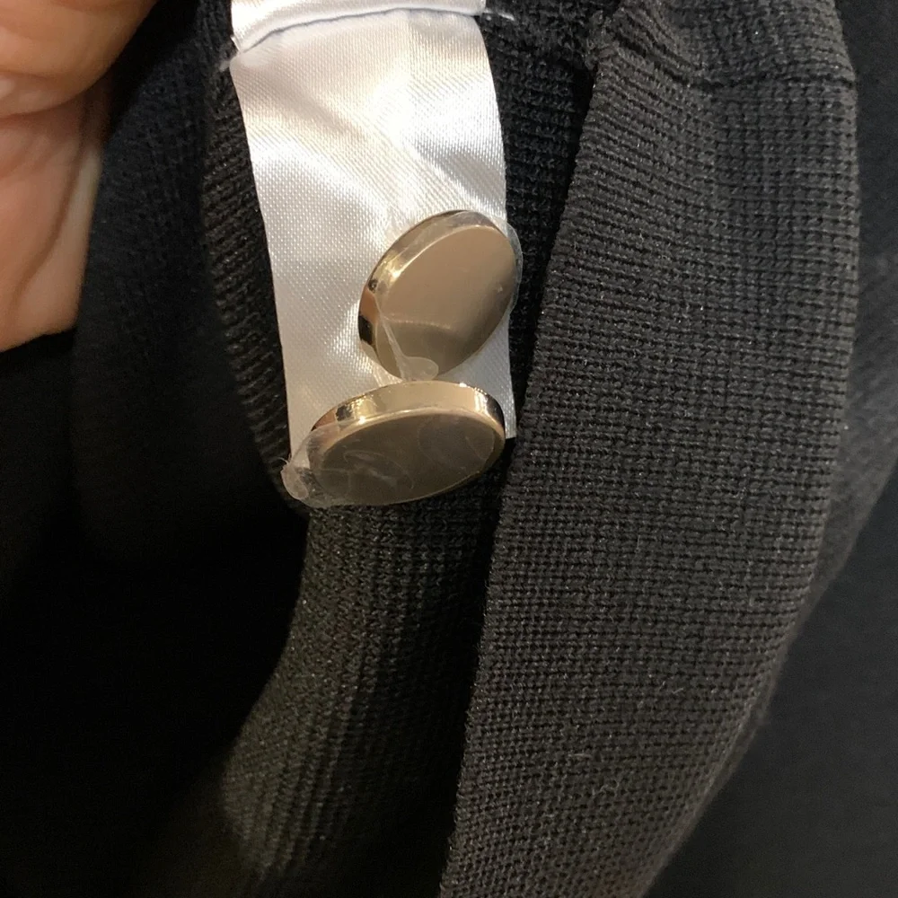 RW&CO. Black Cropped Boxy Blazer with Silver Buttons - Picture 7 of 8